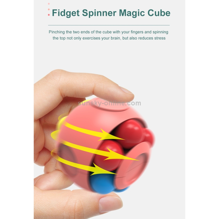 Fidget Spinner Magic Cube Educational Game (Blue) - B2