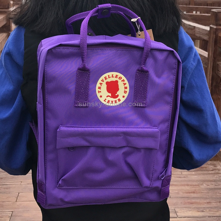 purple canvas backpack