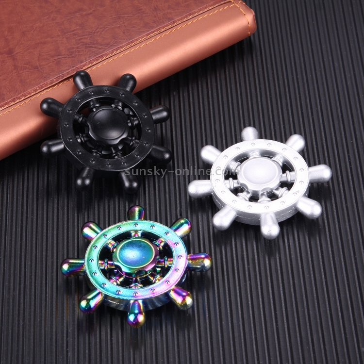 SUNSKY Rainbow Rudder Wheel Shape Fid Spinner Toy Stress