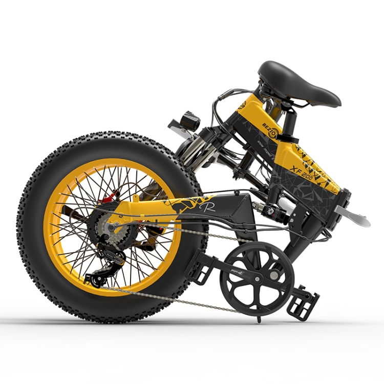 [EU Warehouse] BEZIOR XF200 48V15AH 1000W Folding Electric Bicycle with 20 inch Tires, EU Plug(Black Yellow) - 1