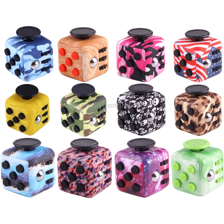 Sunsky Color Diamond Pattern Fidget Cube Relieves Stress And Anxiety Attention Toy For Children And Adults