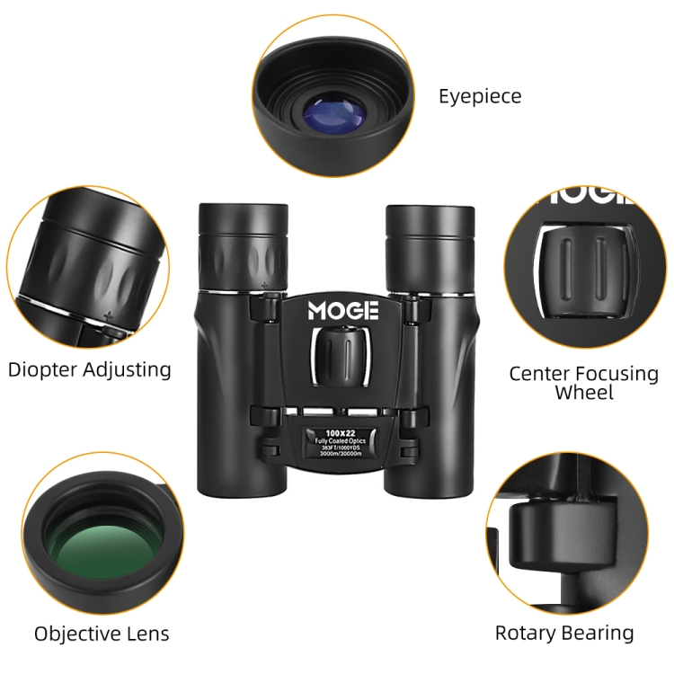Moge 100x22 Outdoor Professional HD Binocular - 1