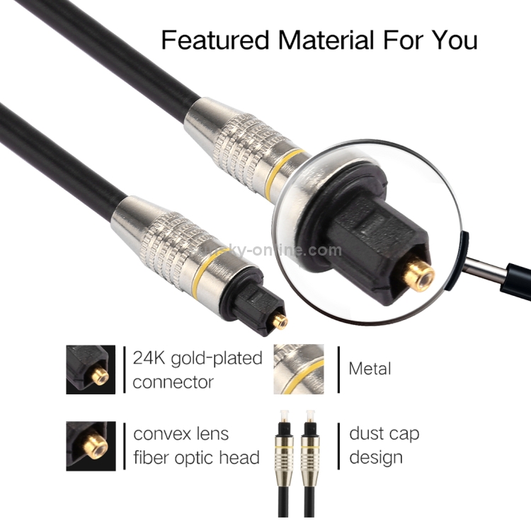 Toslink 3pcs Adaptor with Dust Cap Gold Plated Right Angle Digital Optical