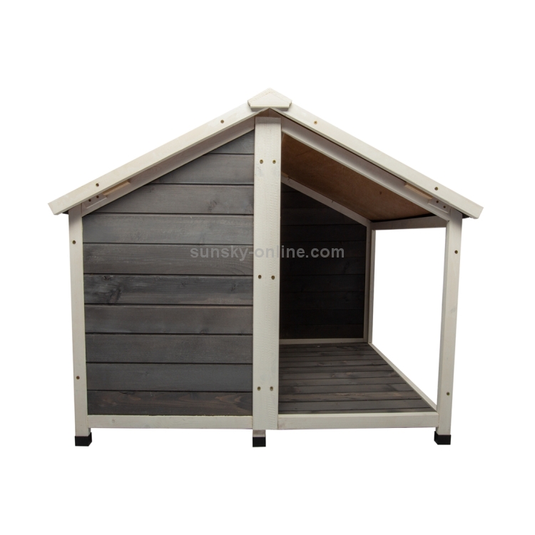 [US Warehouse] Wooden Pet Puppy Dog House, Size: 35.83x39.38x32.5 inch
