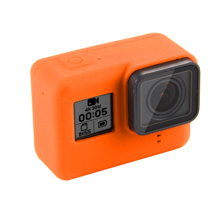 Sunsky Puluz Silicone Protective Case With Lens Cover For Gopro Hero7 Black 7 White 7 Silver 6 5 Orange