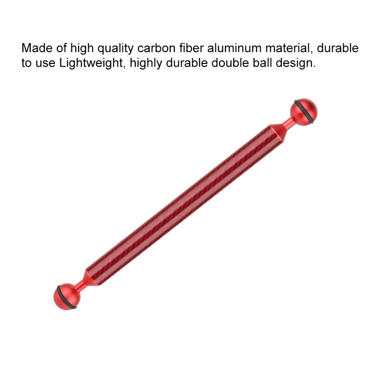 25mm Durable Color : Red Ball Diameter CAOMING 11 inch 27.9cm Length 20.8mm Diameter Dual Balls Carbon Fiber Floating Arm