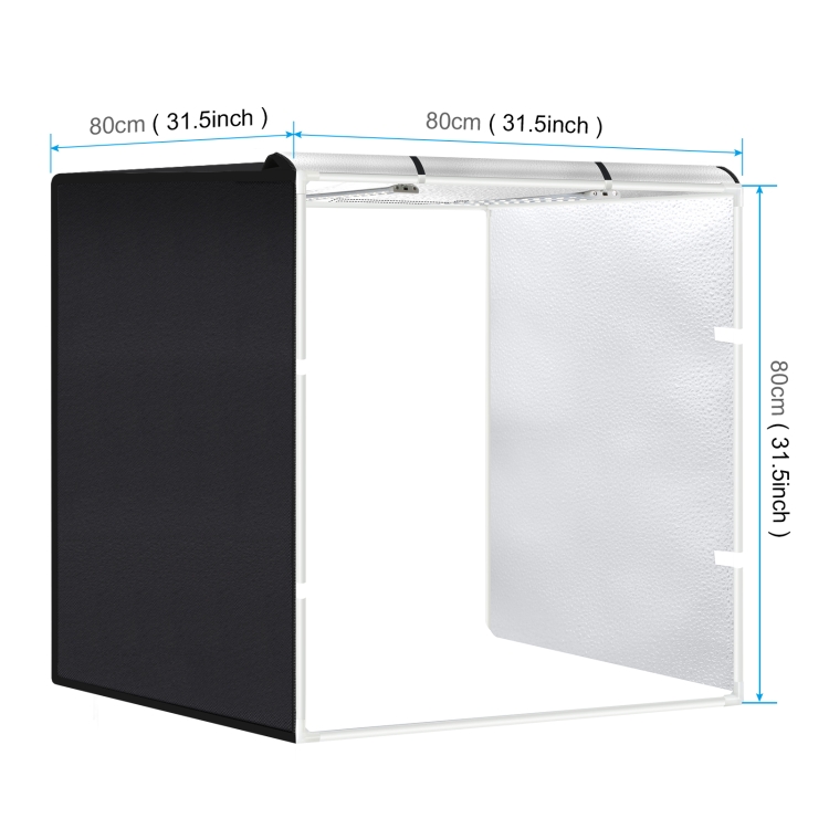 PULUZ Portable LED White Light Photo Studio 80cm Folding Lighting 