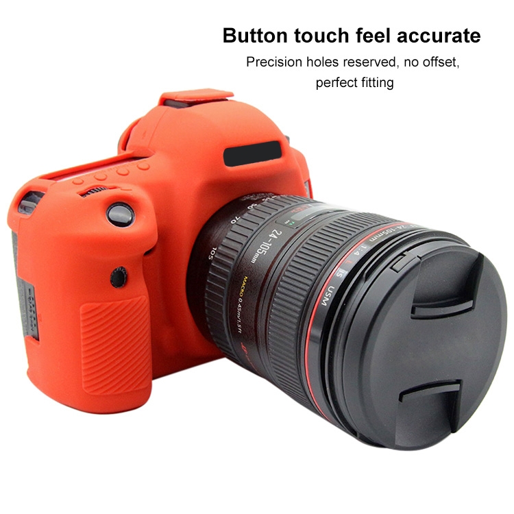 Color : Red 5D3 Durable CAOMING Soft Silicone Protective Case for Canon EOS 5D Mark III