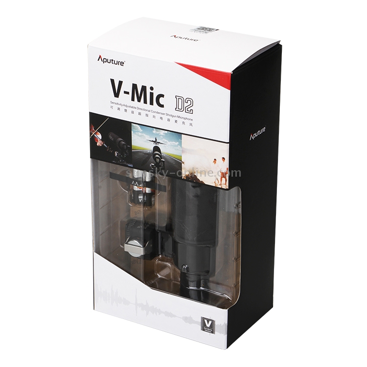 Aputure V-Mic D2 Sensitivity Adjustable Directional Condenser Shotgun Microphone