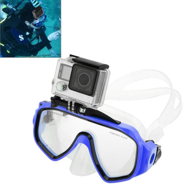 Xiaoyi and Other Action Cameras Blue Color : Blue Water Sports Diving Equipment Diving Mask Swimming Glasses with Mount for GoPro New Hero //HERO6//5//5 Session //4 Session //4//3+ //3//2 //1 Durable