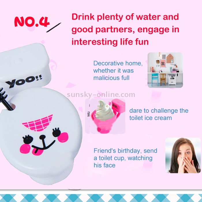 SUNSKY Best Gifts 300ML Funny Cute Toilet Cup with Spoon Novelty