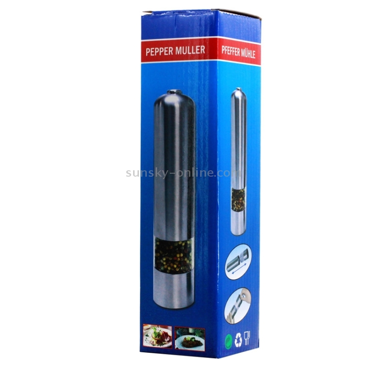 SUNSKY Kitchen Tool Stainless Steel Electric Pepper Mill Spice