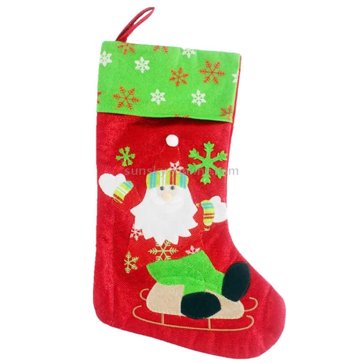 SUNSKY - Santa Pattern Christmas Decoration Party Long Sock Gifts Bag ...