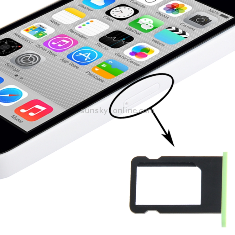 Sunsky Sim Card Tray Holder For Iphone 5c Green