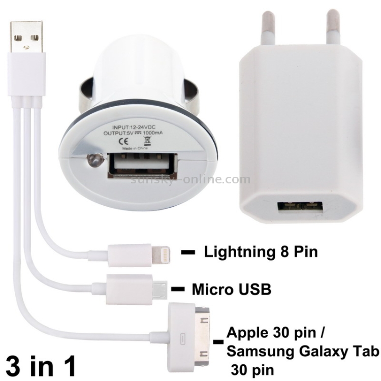 2X 2A POWER ADAPTER+6/' 30PIN USB CABLE CORD CHARGER WHITE IPHONE IPAD IPOD TOUCH