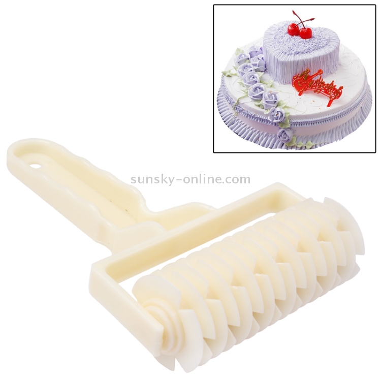 Sunsky Diy Cake Cookies Fondant Ribbon Cutter Embosser White