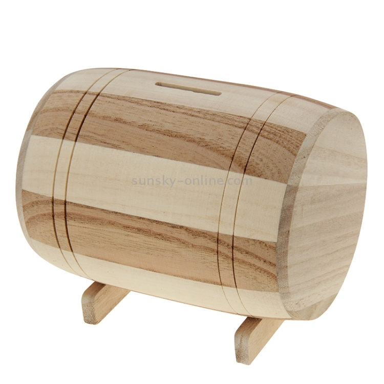 SUNSKY - Cute Drum Design Wooden Money Box