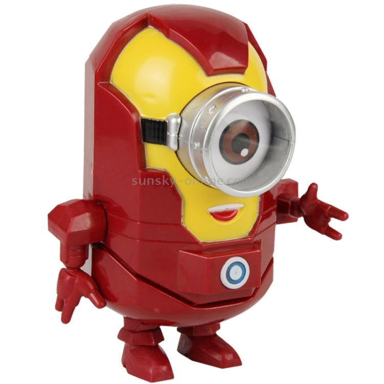 Sunsky Cartoon Pvc Action Figure Toys Despicable Me Iron Man Version Minions Model