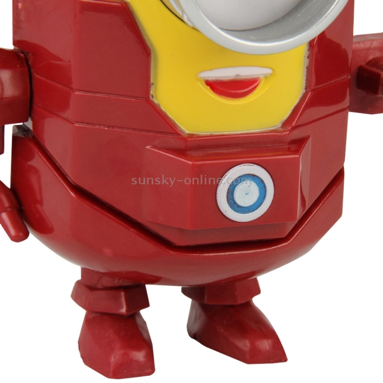 Sunsky Cartoon Pvc Action Figure Toys Despicable Me Iron Man Version Minions Model