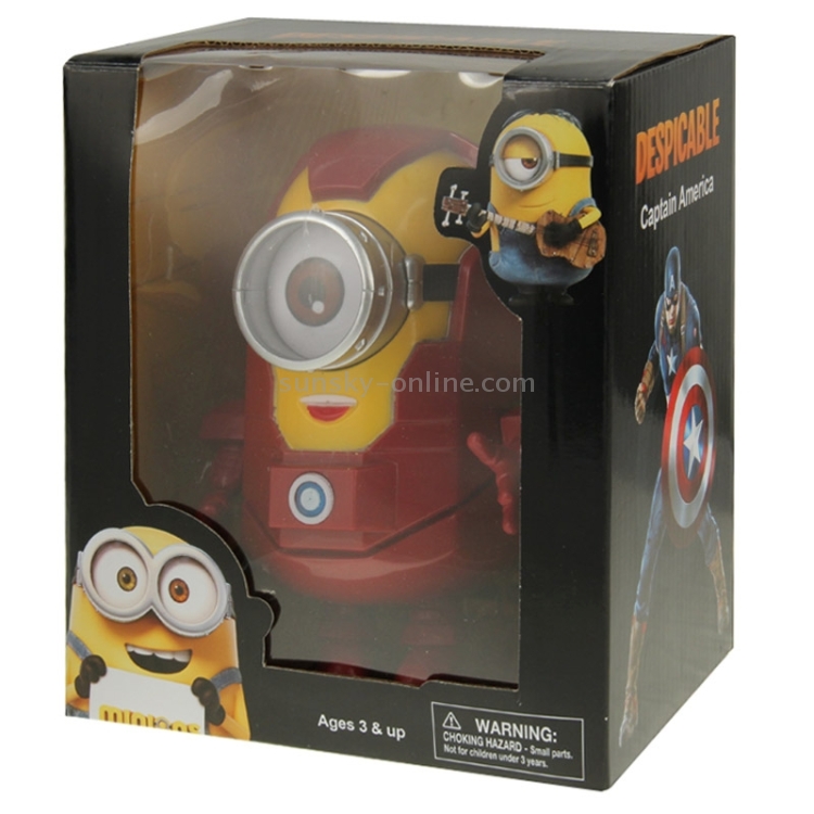 Sunsky Cartoon Pvc Action Figure Toys Despicable Me Iron Man Version Minions Model