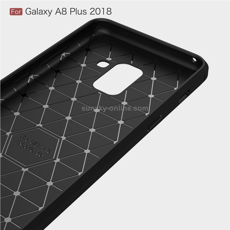 sunsky for samsung galaxy a8 2018 brushed texture carbon fiber shockproof tpu protective sunsky for samsung galaxy a8 2018 brushed texture carbon fiber shockproof tpu protective