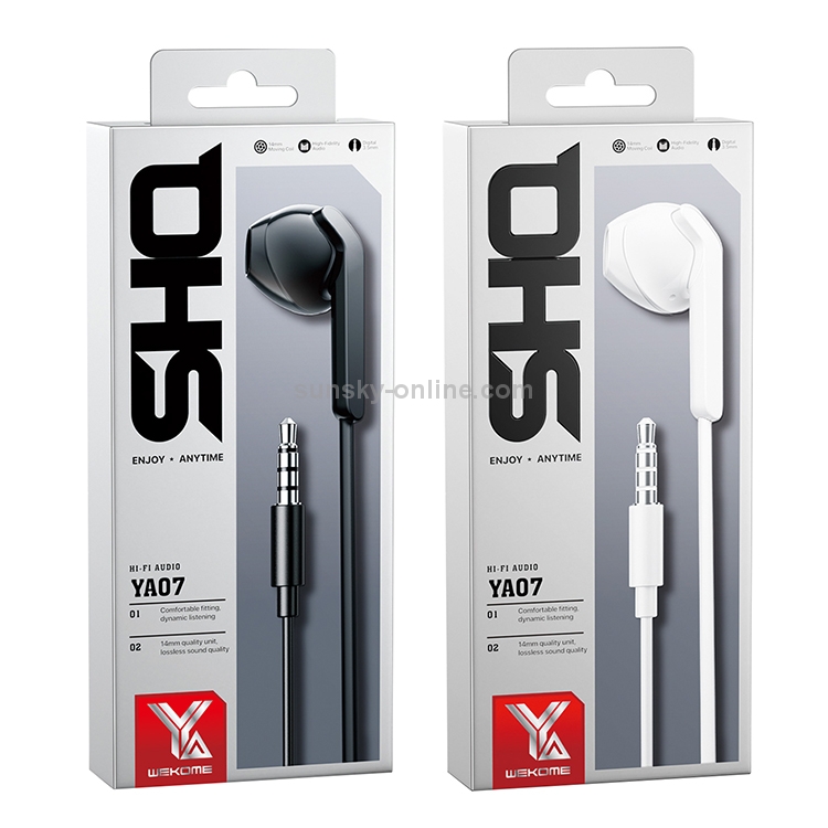 WK SHQ Series YA07 3.5mm Music Call Wired Earphone (Black)