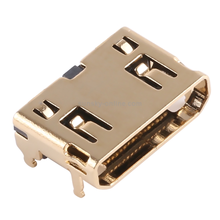 50 PCS 90 Degrees 19 Pin Gold Plating Mini HDMI Female Connector Socket