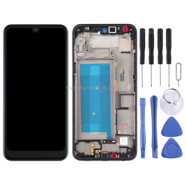 // X525ZA // X525BAW // X525HA // X525ZAW // X6 // LMX625N // X625N // X525 Replace The Old LCD Frame Bezel Replace The Old LCD Screen and Digitizer Full Assembly for LG Q60 2019 2019 Black