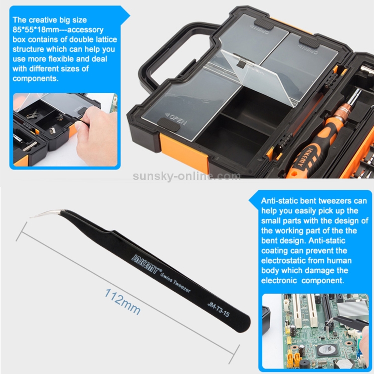 Jakemy JM-8152 Tournevis Jeux 44 en 1 kits de réparation maintenance électronique Outils