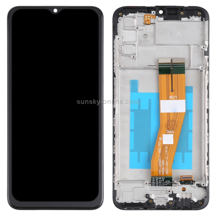 Original LCD Screen and Digitizer Full Assembly with Frame for Samsung Galaxy A03s SM-A037