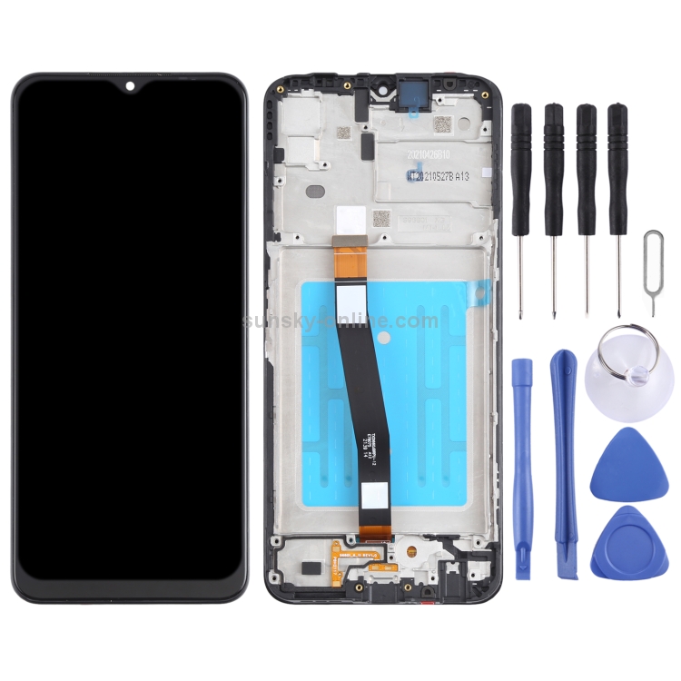 Original LCD Screen and Digitizer Full Assembly with Frame for Samsung Galaxy A22 5G SM-A226
