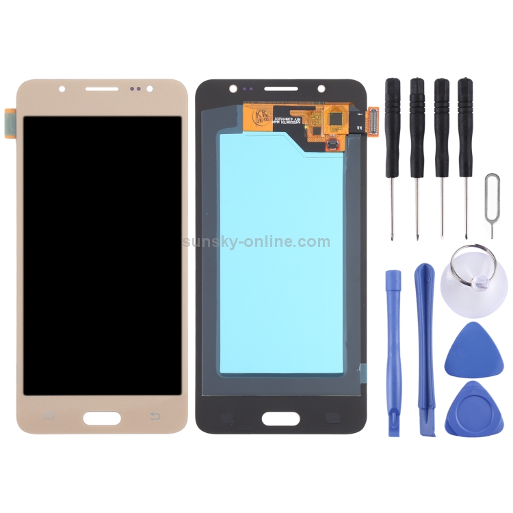 OLED Material LCD Screen and Digitizer Full Assembly for Samsung Galaxy J5 (2016) SM-J510(Gold) - 1