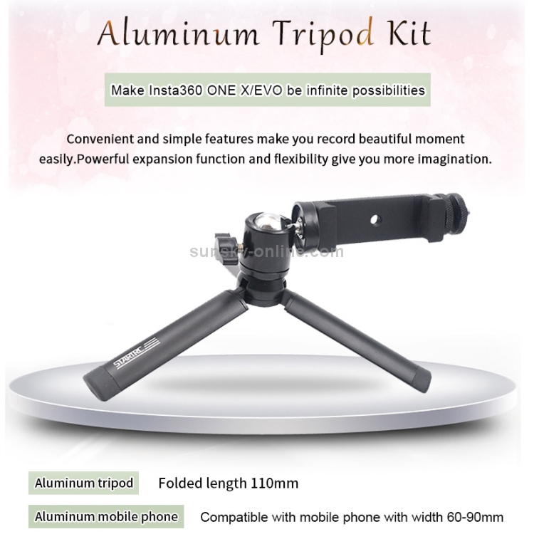 3 in 1 Movable Handle Tabale Tripod Telescoping Selfie Stick Expansion Bracket Compatible for OSMO Action Mobile 3 Type B