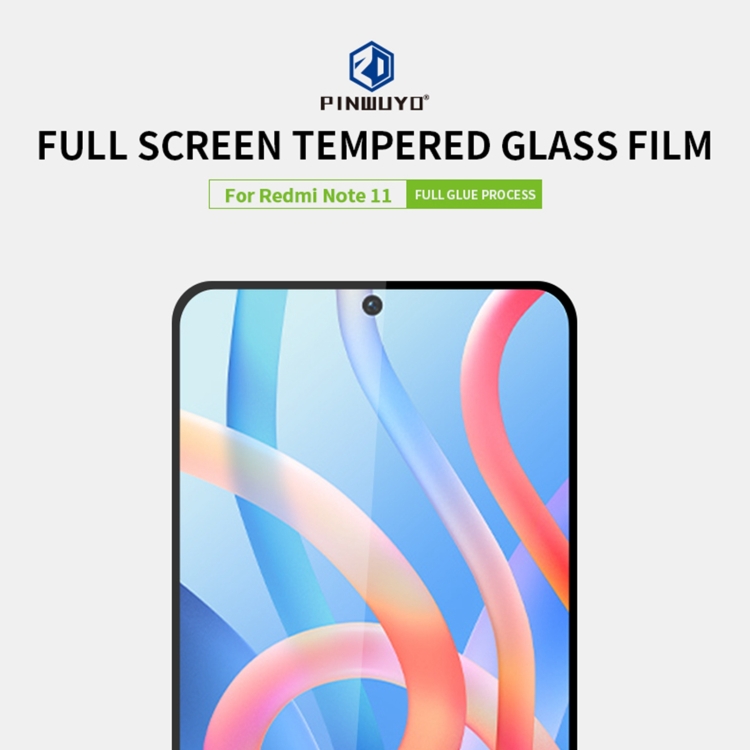 For Xiaomi Redmi Note 11 PINWUYO 9H 2.5D Full Screen Tempered Glass Film(Black)