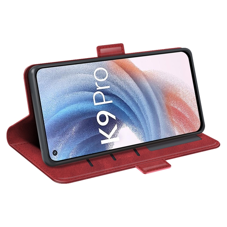 For OPPO K9 Pro Dual-side Magnetic Buckle Horizontal Flip Leather Case with Holder & Card Slots & Wallet(Red) - 4
