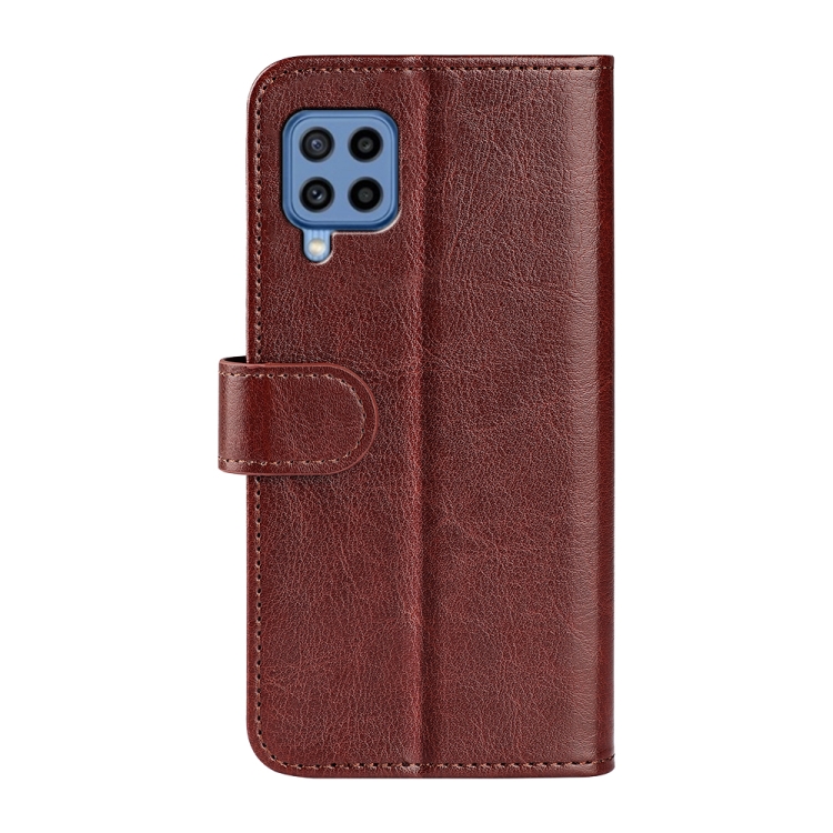 For Samsung Galaxy M22 R64 Texture Single Horizontal Flip Protective Case with Holder & Card Slots & Wallet& Photo Frame(Brown) - 2