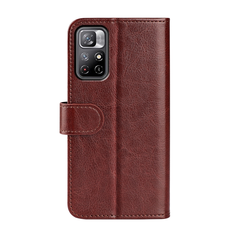 For Xiaomi Redmi Note 11 R64 Texture Single Horizontal Flip Protective Case with Holder & Card Slots & Wallet & Photo Frame(Brown) - 2