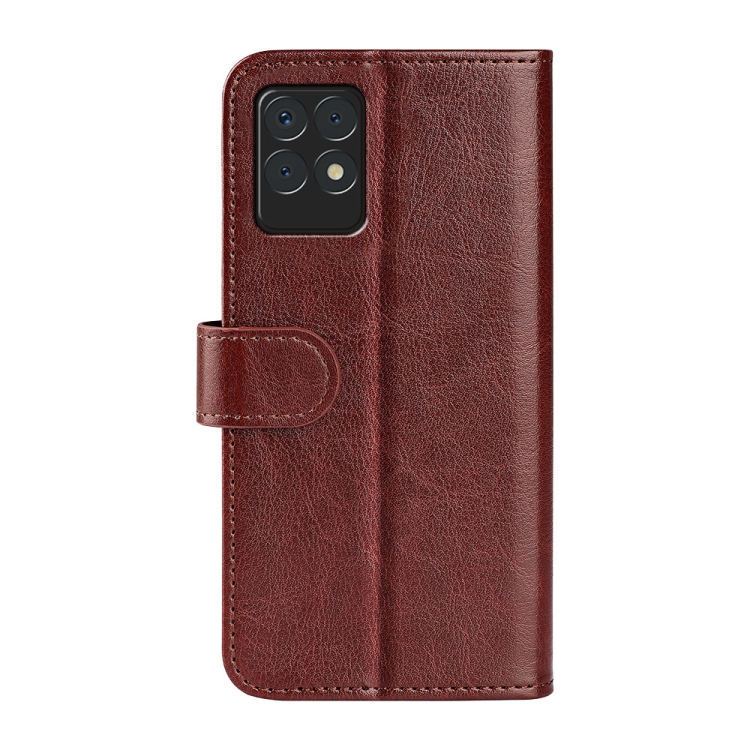 For OPPO Realme 8i R64 Texture Single Horizontal Flip Protective Case with Holder & Card Slots & Wallet & Photo Frame(Brown) - 2