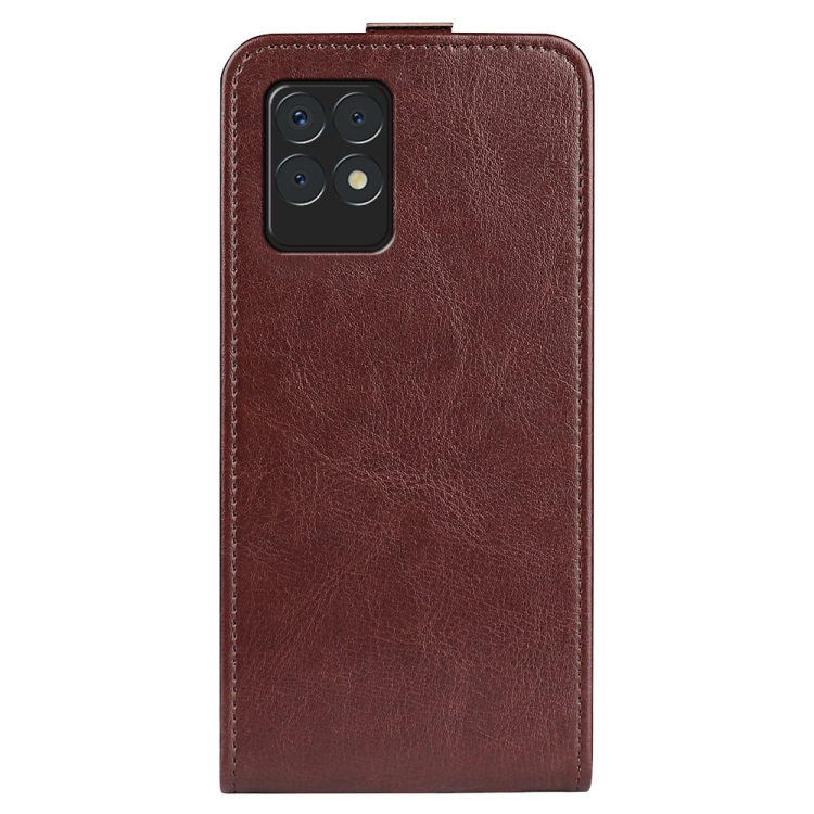 For OPPO Realme 8i R64 Texture Single Vertical Flip Leather Protective Case with Card Slots & Photo Frame(Brown) - 2