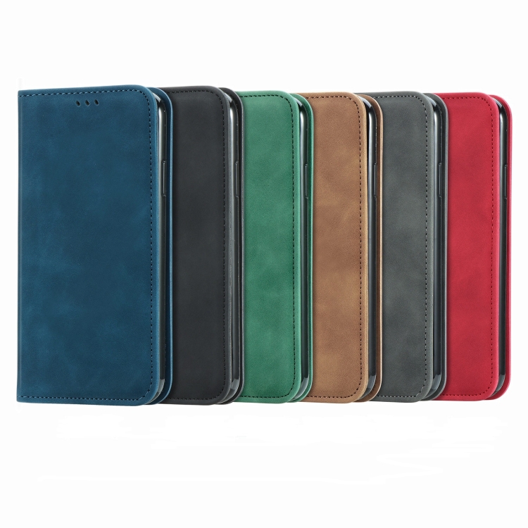 For Motorola Moto E20 Retro Skin Feel Magnetic Horizontal Flip Leather Case with Holder & Card Slots & Wallet & Photo Frame(Gray) - B1