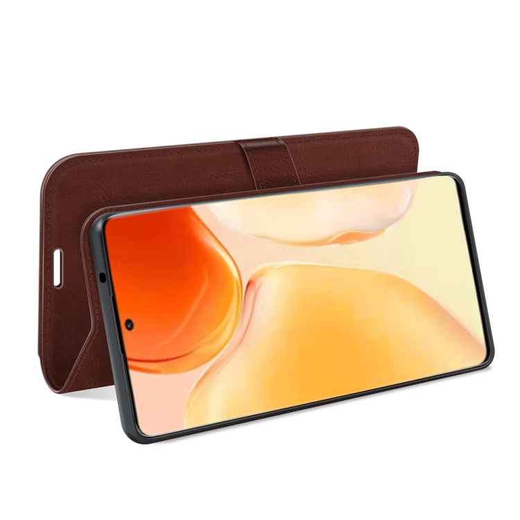 For vivo X70 Pro+ R64 Texture Horizontal Flip Protective Case with Holder & Card Slots & Wallet& Photo Frame(Brown) - 4