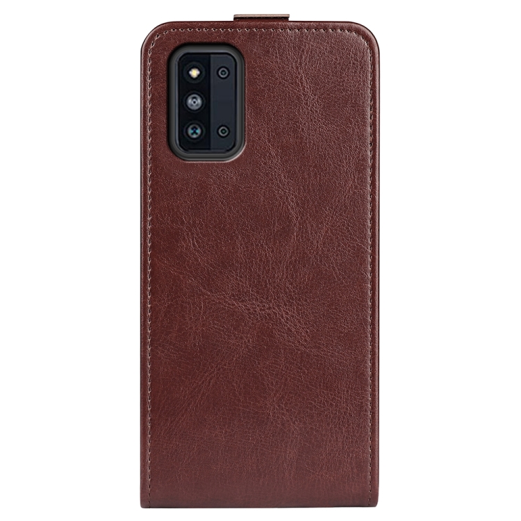 For Samsung Galaxy F52 5G R64 Texture Vertical Flip Leather Case with Card Slots & Photo Frame(Brown) - 2