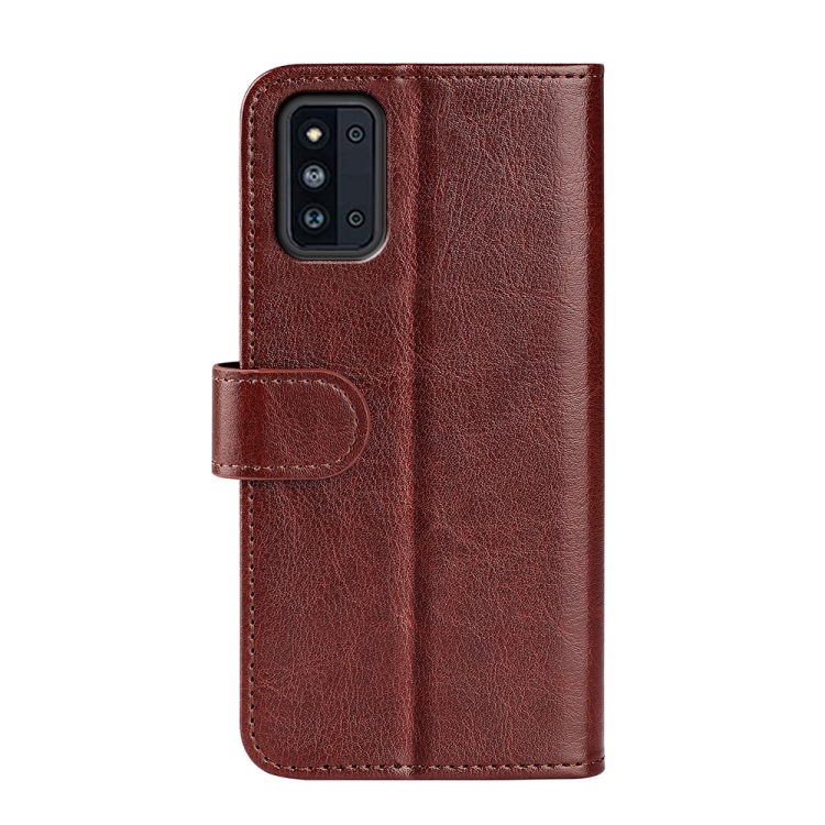 For Samsung Galaxy F52 5G R64 Texture Horizontal Flip Protective Case with Holder & Card Slots & Wallet& Photo Frame(Brown) - 2