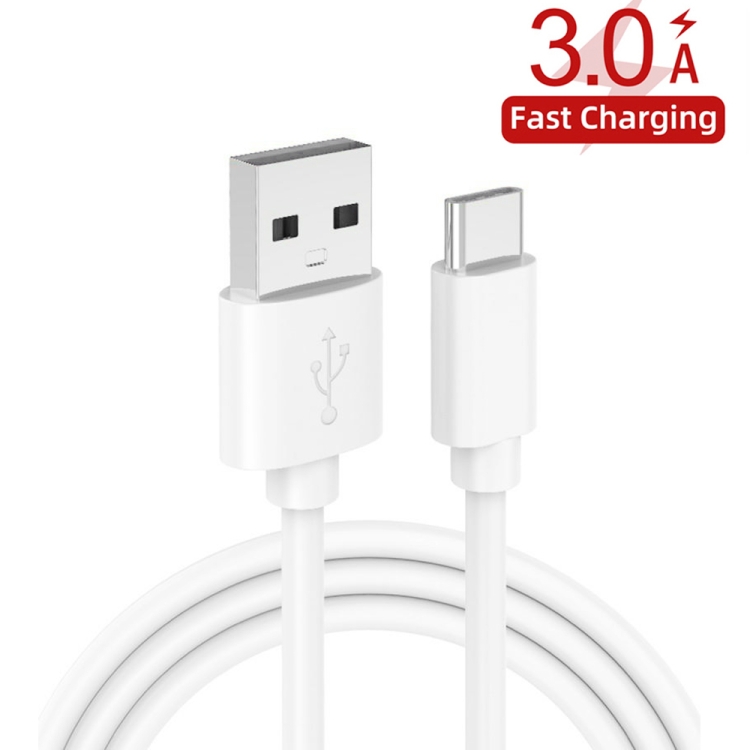 QC-04 QC3.0 + 3 x USB2.0 Multi-ports Charger with 3A USB to Type-C Data Cable, US Plug(White) - B4