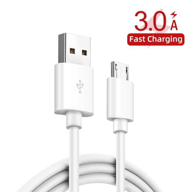 QC-04 QC3.0 + 3 x USB2.0 Multi-ports Charger with 3A USB to Micro USB Data Cable, US Plug(White) - B4