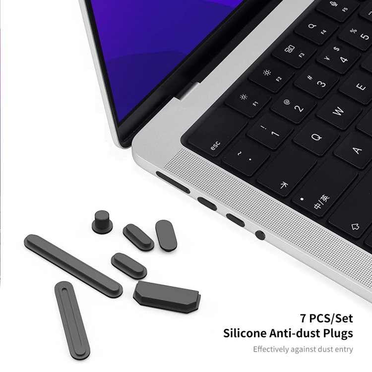 ENKAY Hat-Prince 3 in 1 Crystal Laptop Protective Case + TPU Keyboard Film + Anti-dust Plugs Set for MacBook Pro 16.2 inch A2485 2021, Version:US Version(Orange) - B8