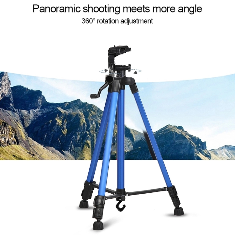 HAWEEL Portable Phone Live Selfie 3366 Tripod Stand DV SLR Camera Self-Timer Full Light Bracket Tripod Mount Color : Gold Silver