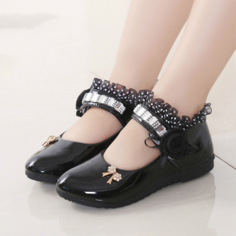 kids black party shoes