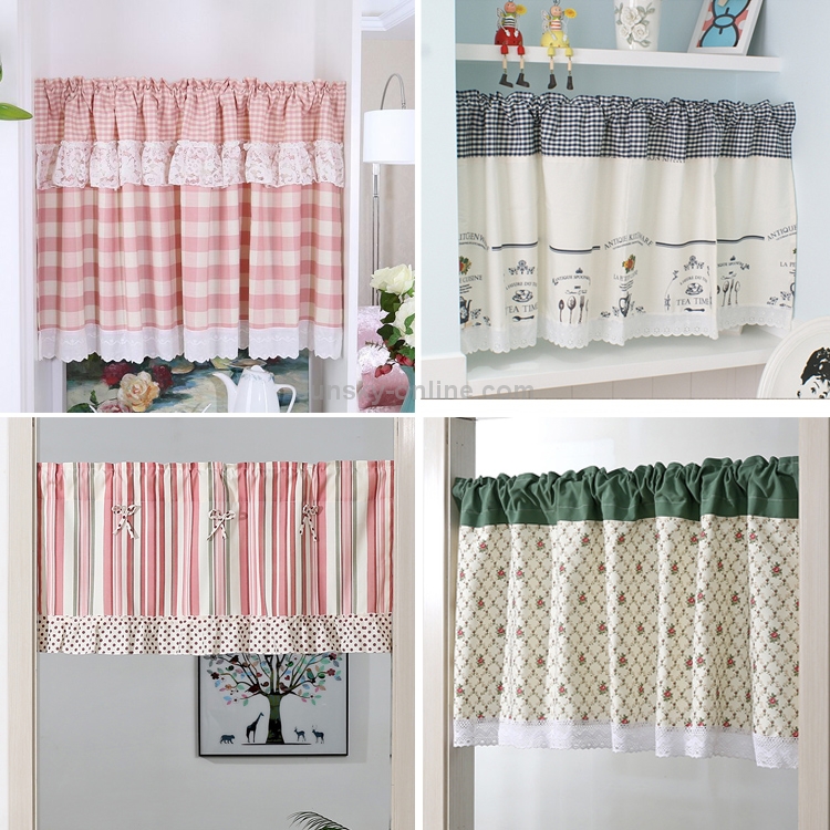 Sunsky Modern Half Coffee Curtain Kitchen Dust Proof Curtain Door Curtains Size 130cm X 80cm Processing Rod Pocket Without Rod Green