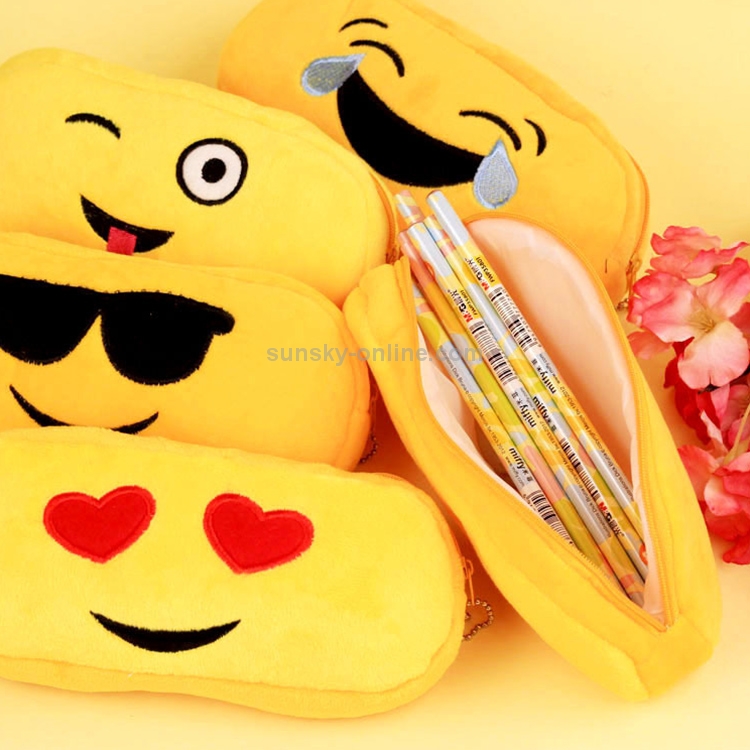 emoji pencil pouch